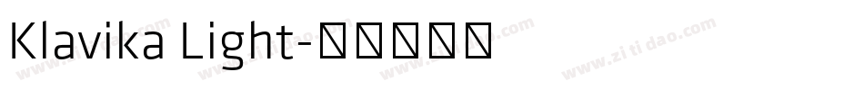 Klavika Light字体转换
